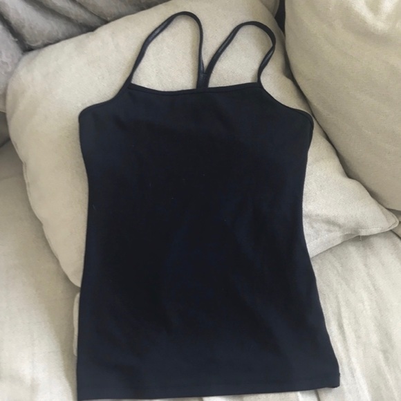 Black lululemon power y tank top size 4 - Picture 2 of 3